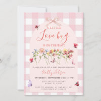 Little Bug On The Way Pink Wildflower Baby Shower