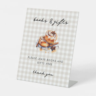 Little Bun in the Oven Baby Shower Diaper Raffle Pedestal Sign