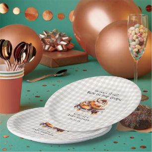 Little Bun in the Oven Baby Shower  Paper Plate