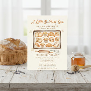 Little Bun in the Oven Bakery Baby Shower Invitation