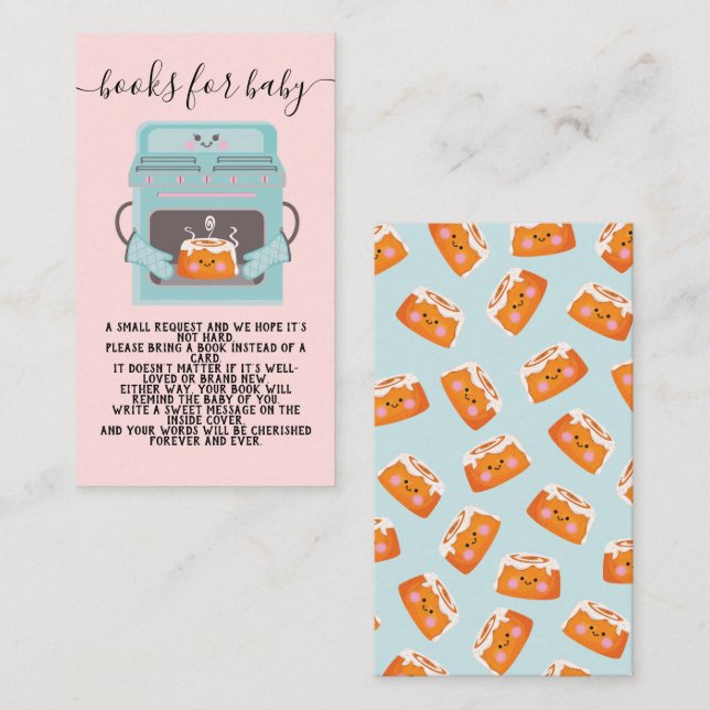 Little bun in the oven Books for baby Enclosure Card (Front/Back)