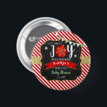 "Little Bundle Of Joy" Christmas Baby Shower 6 Cm Round Badge<br><div class="desc">Celebrate in style with these trendy baby shower buttons. The design is easy to personalise with your own wording and your family and friends will be thrilled when they see these fabulous buttons. Matching party items can be found in the collection.</div>