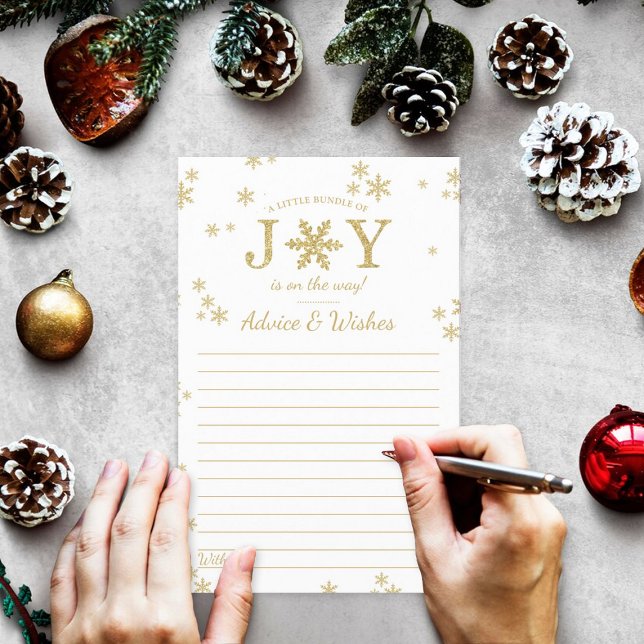 Little Bundle Of Joy Christmas Baby Shower Advice (Creator Uploaded)