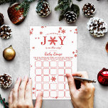 Little Bundle Of Joy Christmas Baby Shower Bingo<br><div class="desc">These bingo cards are perfect for anyone having a baby shower this Christmas time. Simply include these bingo cards when you send out your matching baby shower invitations, your guests can then fill out each square with any gift they think the baby will receive at the shower, five in any...</div>