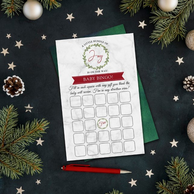 Little Bundle Of Joy Christmas Baby Shower Bingo (Creator Uploaded)