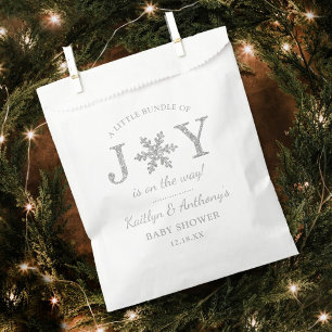 Little Bundle Of Joy Christmas Baby Shower Favour Bags