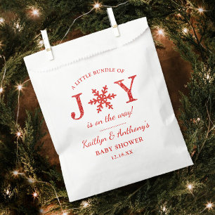 Little Bundle Of Joy Christmas Baby Shower Favour Bags