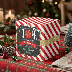 "Little Bundle Of Joy" Christmas Baby Shower Favour Box