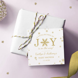 Little Bundle Of Joy Christmas Baby Shower Favour Tags