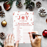 Little Bundle Of Joy Christmas Baby Shower Game<br><div class="desc">These baby shower game sheets are perfect for anyone having a baby shower this Christmas time. Simply give these game cards out to your guests to play at the shower,  whoever unscrambles the words first,  wins a prize of your choice!</div>