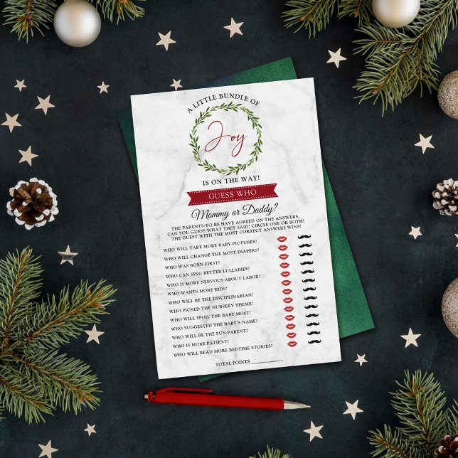 Little Bundle Of Joy Christmas Baby Shower Game (Creator Uploaded)