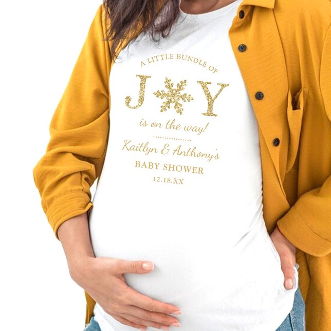 Little Bundle Of Joy Christmas Baby Shower T-Shirt (Creator Uploaded)