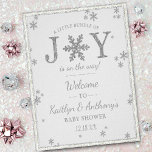 Little Bundle Of Joy Christmas Baby Shower Welcome Poster<br><div class="desc">Celebrate in style with this trendy baby shower welcome sign. The design is easy to personalise with your own wording and your family and friends will be thrilled when they see this fabulous party sign. Matching party items can be found in the collection.</div>