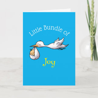little bundle of joy (personalised) card