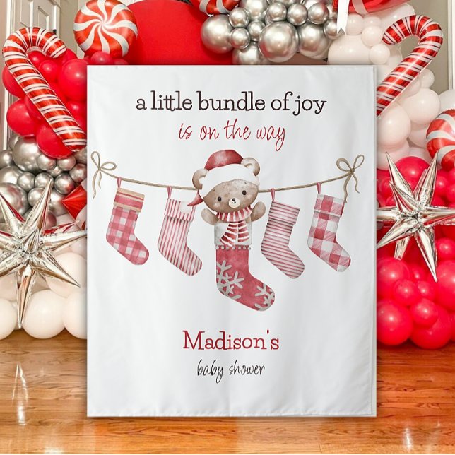 Little Bundle of Joy Winter Teddy Bear  Tapestry (Creator Uploaded)