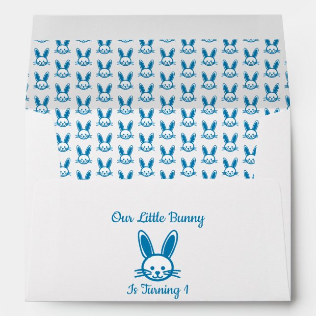 Little Bunny 1st Birthday Envelope (Back (Bottom))