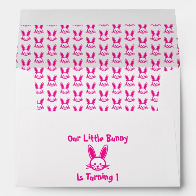 Little Bunny 1st Birthday Envelope (Back (Bottom))