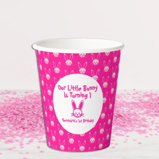 Little Bunny 1st Birthday Paper Cups (Creator Uploaded)