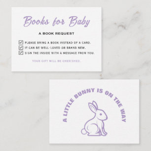Little Bunny Baby Shower Cool Please Bring A Book Enclosure Card