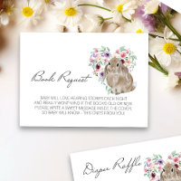 Little Bunny Baby Shower Floral Book Request