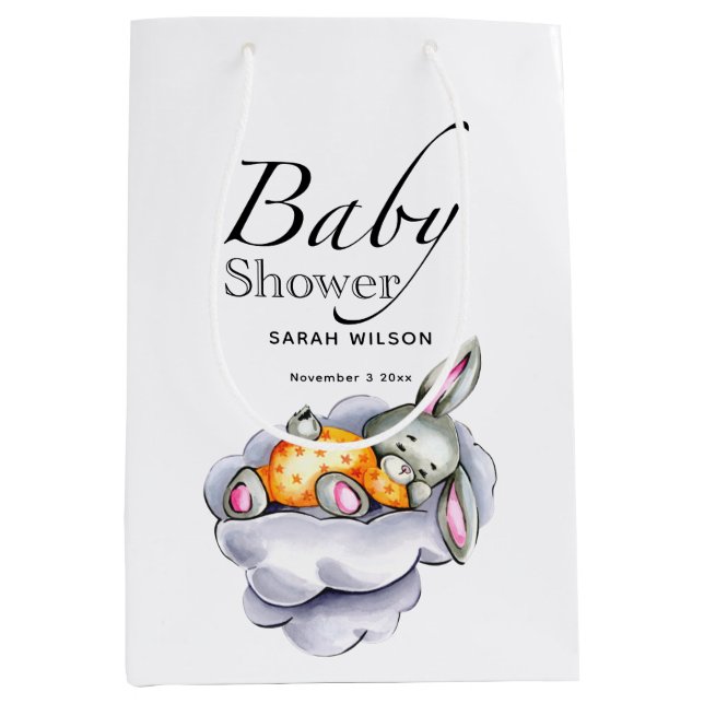 Little Bunny Baby Shower Gift Bag (Front)