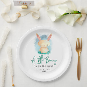 Little Bunny - baby shower  Paper Plate