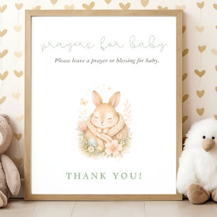 Little Bunny Baby Shower Prayers for Baby Poster