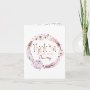 Little Bunny Baby Shower Thank You Card