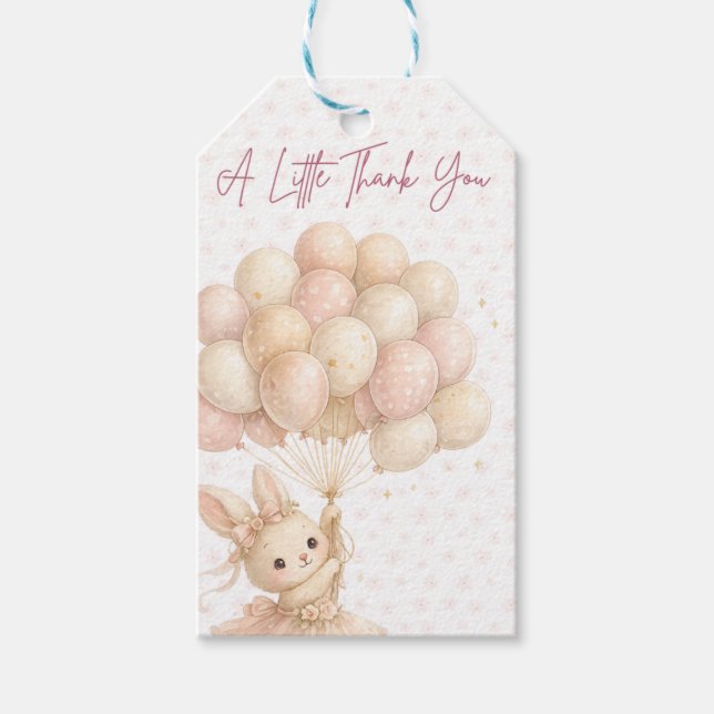 Little Bunny Birthday Gift Tags (Front)