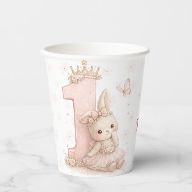 Little Bunny Birthday Party Cups (Front)