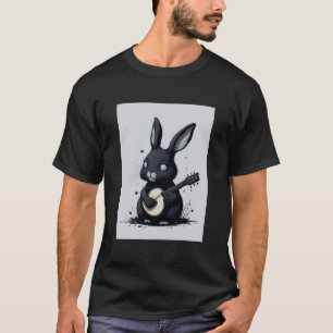 Little bunny black guitarrist T-Shirt