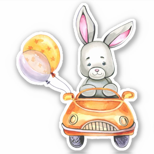 Little Bunny Cute Animal Sticker (Front)