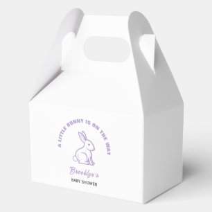 Little Bunny Easter Baby Shower White Purple Cool Favour Box