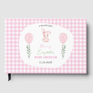 Little Bunny Eucalyptu Watercolor Baby Girl Shower Guest Book