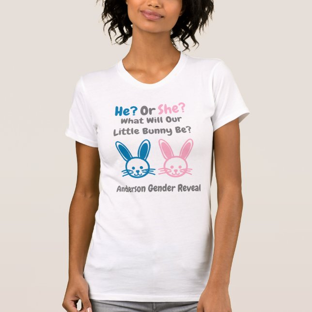 Little Bunny Gender Reveal T-Shirt (Front)