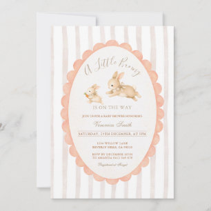 Little Bunny on the Way Baby Shower Invitation