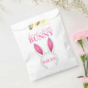 Little Bunny Pink Rabbit Ears New Baby Shower Favour Bags