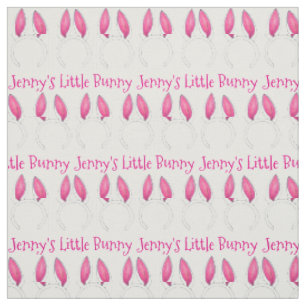 Little Bunny Rabbit Ears New Baby Shower Pink Fabric