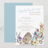 Little Bunny Spring Flower and Rabbit Baby Shower