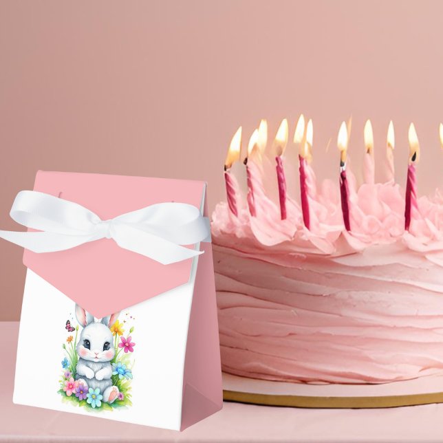 Little Bunny Wildflower Garden Easter Baby Shower Favour Box (Creator Uploaded)