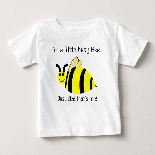 Little Busy Bee Yellow Bumble Bee Kids' Shirt (Front)
