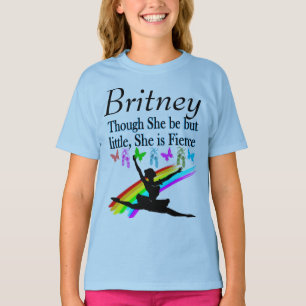 LITTLE BUT FIERCE BALLERINA PERSONALIZED T SHIRT