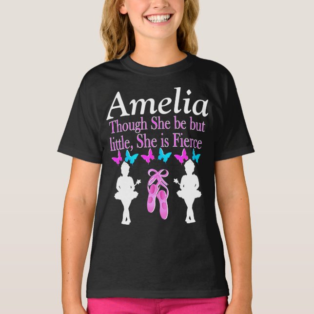 LITTLE BUT FIERCE DANCER PERSONALIZED T SHIRT (Front)