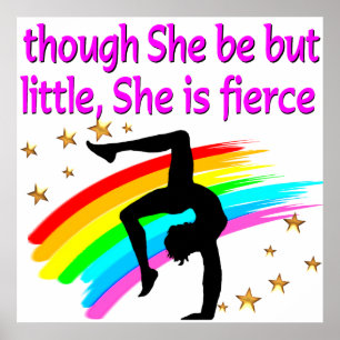 LITTLE BUT FIERCE GYMNAST POSTER