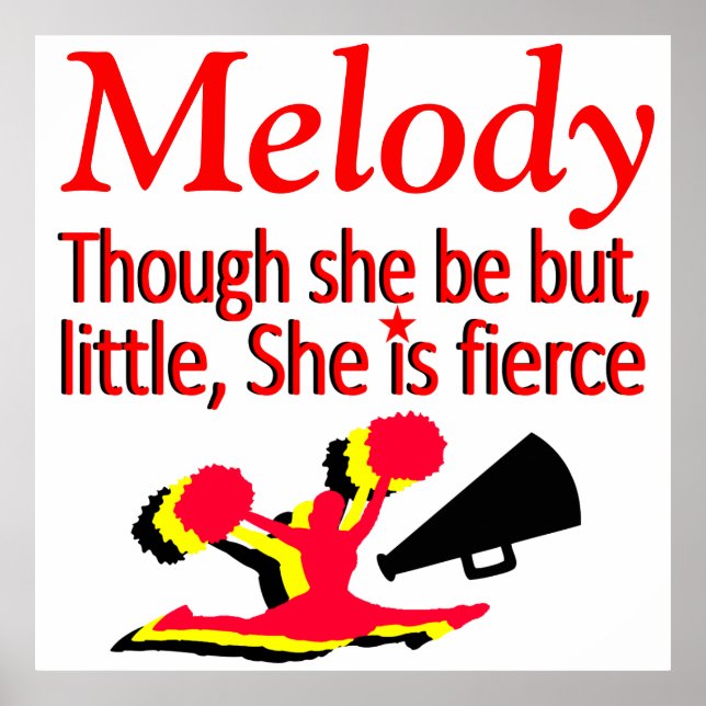 LITTLE BUT FIERCE PERSONALIZED CHEERLEADING POSTER (Front)
