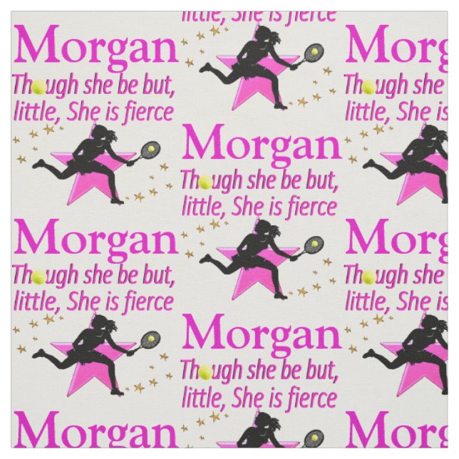 LITTLE BUT FIERCE PERSONALIZED TENNIS FABRIC (Swatch)