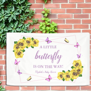 Little Butterfly Baby Shower Banner