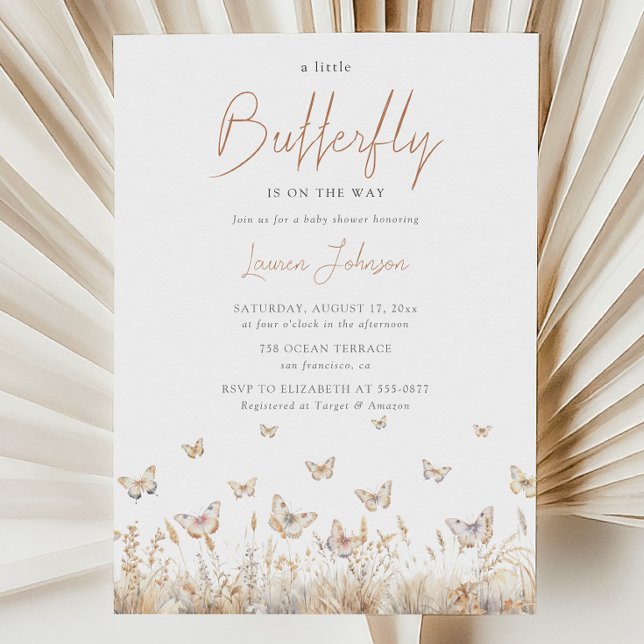 Little Butterfly Baby Shower Celebration Invitation (Creator Uploaded)