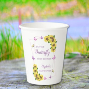 Little Butterfly Baby Shower Paper Cups