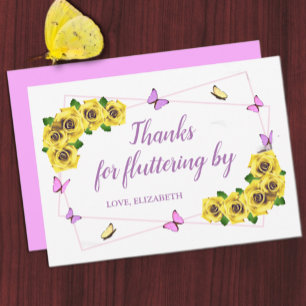 Little Butterfly Baby Shower Thank You Card